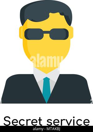 Secret Service Symbol auf weißem Hintergrund für Ihre Web- und mobile App Design isoliert Stock Vektor