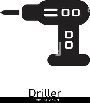 Driller Symbol auf weißem Hintergrund für Ihre Web- und mobile App Design isoliert Stock Vektor
