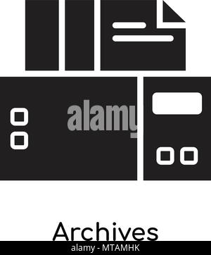Archive Symbol auf weißem Hintergrund für Ihre Web- und mobile App Design isoliert Stock Vektor
