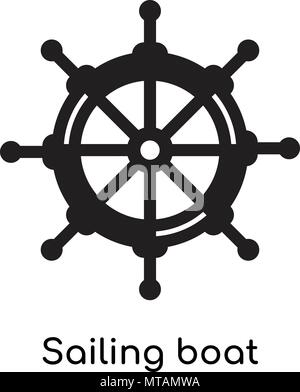 Segelboot Symbol auf weißem Hintergrund für Ihre Web- und mobile App Design isoliert Stock Vektor