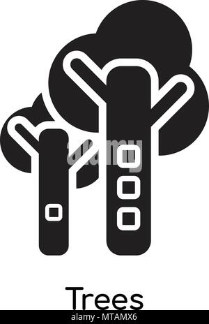 Bäume Symbol auf weißem Hintergrund für Ihre Web- und mobile App Design isoliert Stock Vektor