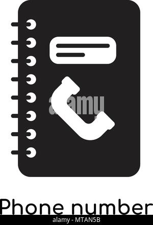 Telefonnummer Symbol auf weißem Hintergrund für Ihre Web- und mobile App Design isoliert Stock Vektor