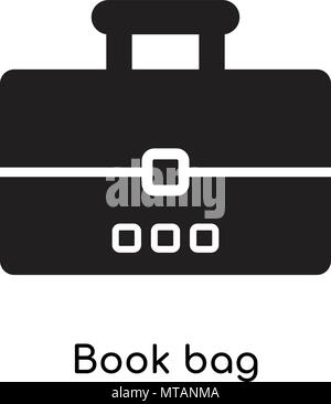 Buch Tasche Symbol auf weißem Hintergrund Stock Vektor