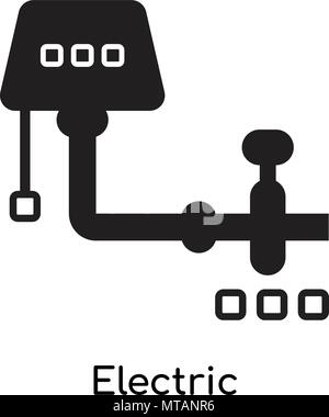 Elektrische Symbol auf weißem Hintergrund Stock Vektor