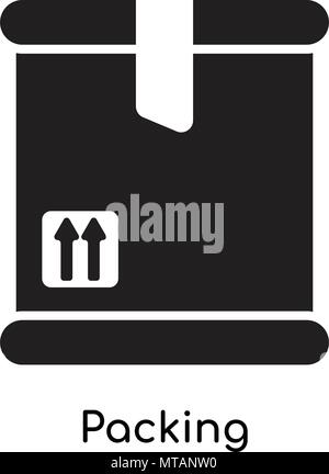 Verpackung Symbol auf weißem Hintergrund Stock Vektor