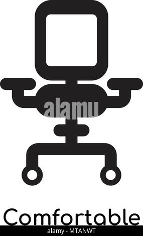 Komfortable Symbol auf weißem Hintergrund Stock Vektor