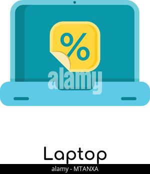 Laptop-Symbol isoliert auf weißem Hintergrund Stock Vektor