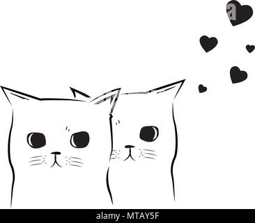 Cute Funny Cat, Vektor, Abbildung Stock Vektor