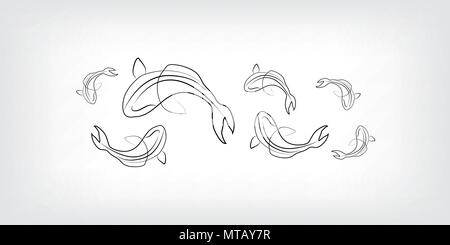 Fisch Symbol. Vector Illustration Stock Vektor