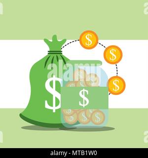 Geld sparen Unternehmen Stock Vektor