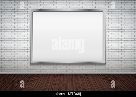 Leere mockup Anschlagtafel auf Wand Stock Vektor