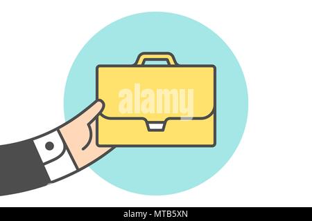 Symbol des Aktenkoffers Stock Vektor