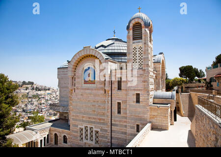 St. Peter Kirche in Gallicantu. Ort und Termine von 457 AD und der Name wurde durch die Kreuzfahrer im Jahre 1102 AD. Jerusalem, Israel. Stockfoto