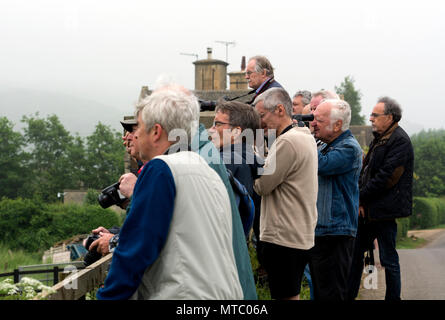 Steam Railway Enthusiasten am Gloucestershire Warwickshire Steam Railway, Hailes, Gloucestershire, England, Großbritannien Stockfoto