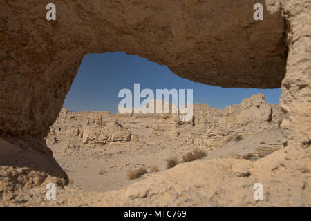 Jiaohe antiken Ruinen im Morgenlicht, Turpan, Xinjiang, China Stockfoto