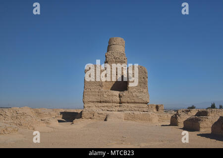 Jiaohe antiken Ruinen im Morgenlicht, Turpan, Xinjiang, China Stockfoto