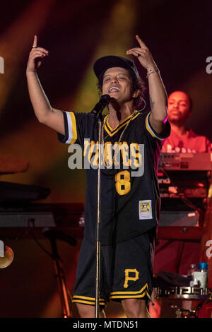 Mai 27, 2018 - Napa, Kalifornien, USA - BRUNO MARS während BottleRock Musik Festival im Napa Valley Expo in Napa, Kalifornien (Bild: © Daniel DeSlover über ZUMA Draht) Stockfoto