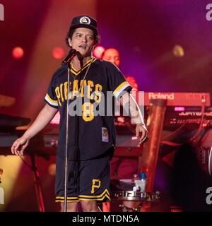 Mai 27, 2018 - Napa, Kalifornien, USA - BRUNO MARS während BottleRock Musik Festival im Napa Valley Expo in Napa, Kalifornien (Bild: © Daniel DeSlover über ZUMA Draht) Stockfoto