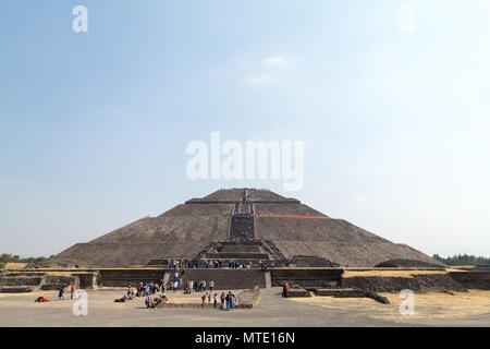 Teotihuacan, Pyramide der Sonne Prehispanic archäologische Stätte in Mexiko Stockfoto