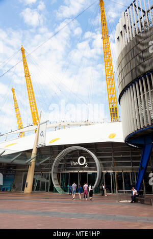 Eingang zum O2-Dome, Entertainment Center, Halbinsel von Greenwich, London, UK Stockfoto