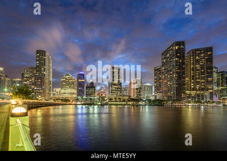 Brickell in Miami im US-Bundesstaat Florida Stockfoto