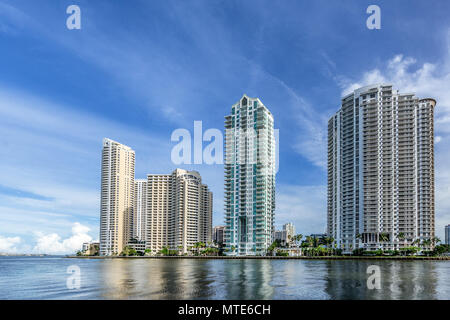 Brickell Key in Florida Stockfoto