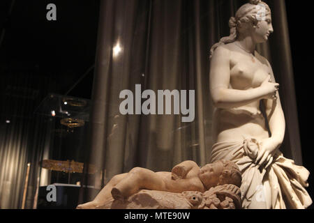 Die Geburt der Aphrodite. "Unzählige Aspekte der Schönheit' in der antiken Kunst im Archäologischen Nationalmuseum von Athen. Die Ausstellung zeigt di Stockfoto