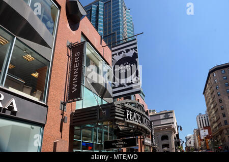 Montreal, Kanada, 29. Mai 2018. Ort Montreal-Trust shopping Complexe auf St-Catherine Street. Credit: Mario Beauregard/Alamy leben Nachrichten Stockfoto