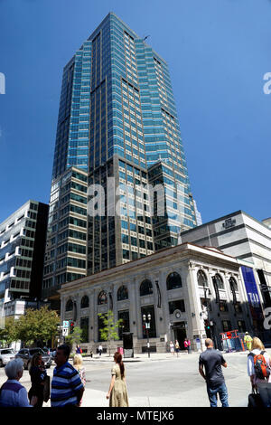 Montreal, Kanada, 29. Mai 2018. Schnittpunkt von McGill College Avenue und der St-Catherine Street. Credit: Mario Beauregard/Alamy leben Nachrichten Stockfoto