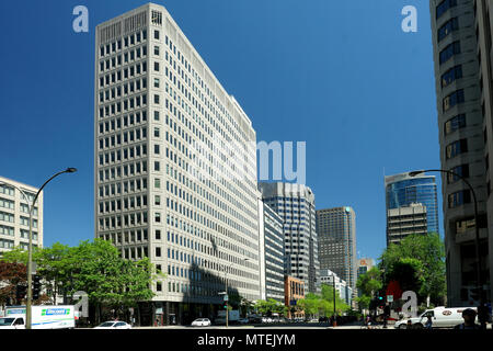 Montreal, Kanada, 29. Mai 2018. Gebäude entlang Rene-Levesque Boulevard. Credit: Mario Beauregard/Alamy leben Nachrichten Stockfoto