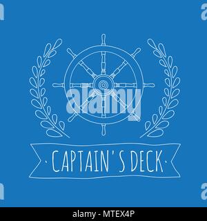 Captain's Deck Logo Stock Vektor