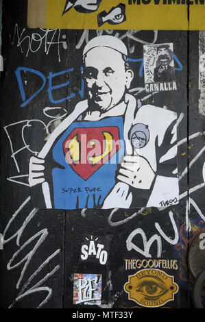 TvBoy, dem politisch inkorrekten Urban Artist Stockfoto