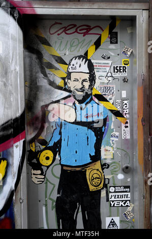 TvBoy, dem politisch inkorrekten Urban Artist Stockfoto