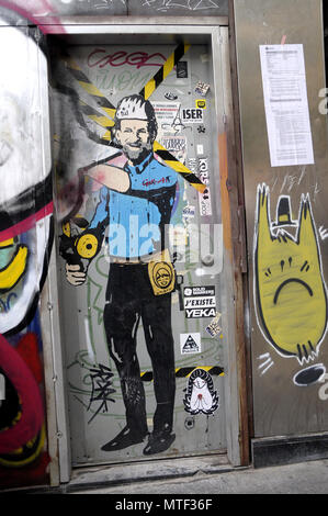 TvBoy, dem politisch inkorrekten Urban Artist Stockfoto