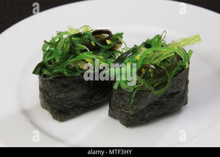 Frischer Lachs und Thunfisch Sashimi Sashimi und Ingwer Stockfoto