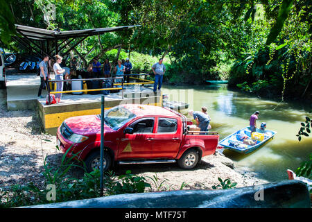 Costa Rica Kanal bei Pacuare am Atlantik bei Reventazón, Costa Rica Stockfoto