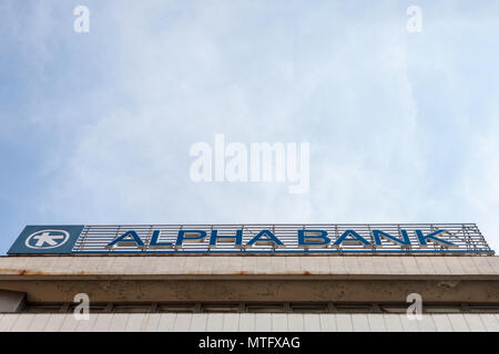 Belgrad, Serbien - Juni 2, 2017: Alpha Bank Serbien main Büro im Zentrum von Belgrad. Die Alpha Bank ist Griechenland 4. Bank, und eines der wichtigsten Banken Stockfoto
