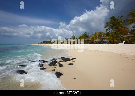 Der Strand von Le Morne Brabant, Mauritius Stockfoto