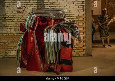 Der Sommer Ausstellung KÖNIGSKLASSE 2018 statt, die sich in dem herrlichen Schloss Herrenchiemsee, ist mit bedeutenden Werken aus der Pinakothek der Moderne. Stockfoto