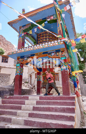 Hanoo-Yogma Dorf und Schule Ladakh Stockfoto