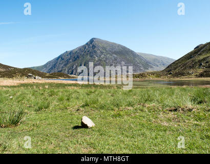 Llyn idwal und Pen Jahr ole Wen Stockfoto