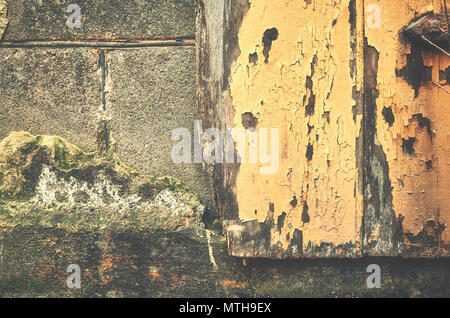 Nahaufnahme Bild vom alten grunge Wand-, Decay Konzept. Stockfoto