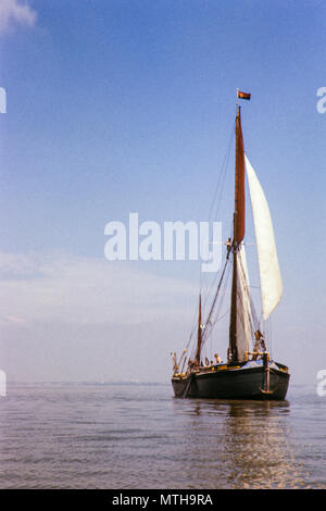 Thames Sailing Barge Pudge', sie wurde 1922 von London & Rochester Trading Co. Bild in den 1970er Jahren gebaut Stockfoto