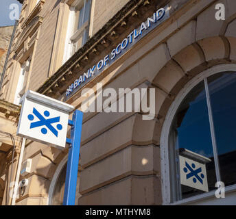 Die Bank von Schottland in Crieff, Perthshire, Schottland, Vereinigtes Königreich. Stockfoto