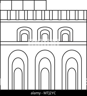 Porta Nigra Gebäude Symbol auf weißem Hintergrund, Vector Illustration Stock Vektor