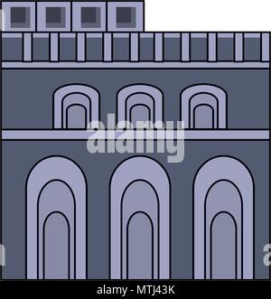 Porta Nigra Gebäude Symbol auf weißem Hintergrund, Vector Illustration Stock Vektor