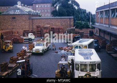 Brauerei Carlsberg Yard und Unfall, Dänemark im September 1959 Stockfoto