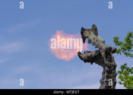 Wawel-Drachen in Krakau (Polen) Stockfoto