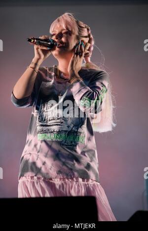 Lily Allen führt an den Gemeinsamen Menschen Festival in Southampton Stockfoto