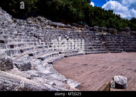 Butrint Römische Theater Stockfoto